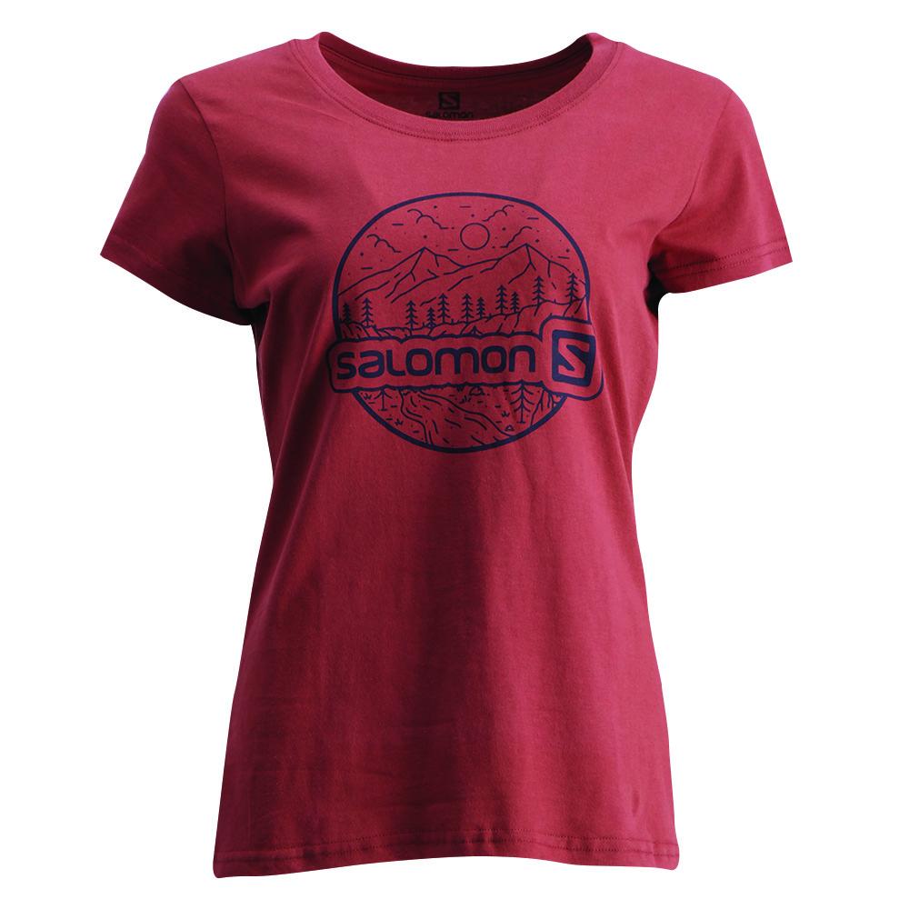 Camisetas Salomon Mujer Fucsia - Salomon Argentina MORNING DEW SS W,402195-HUC